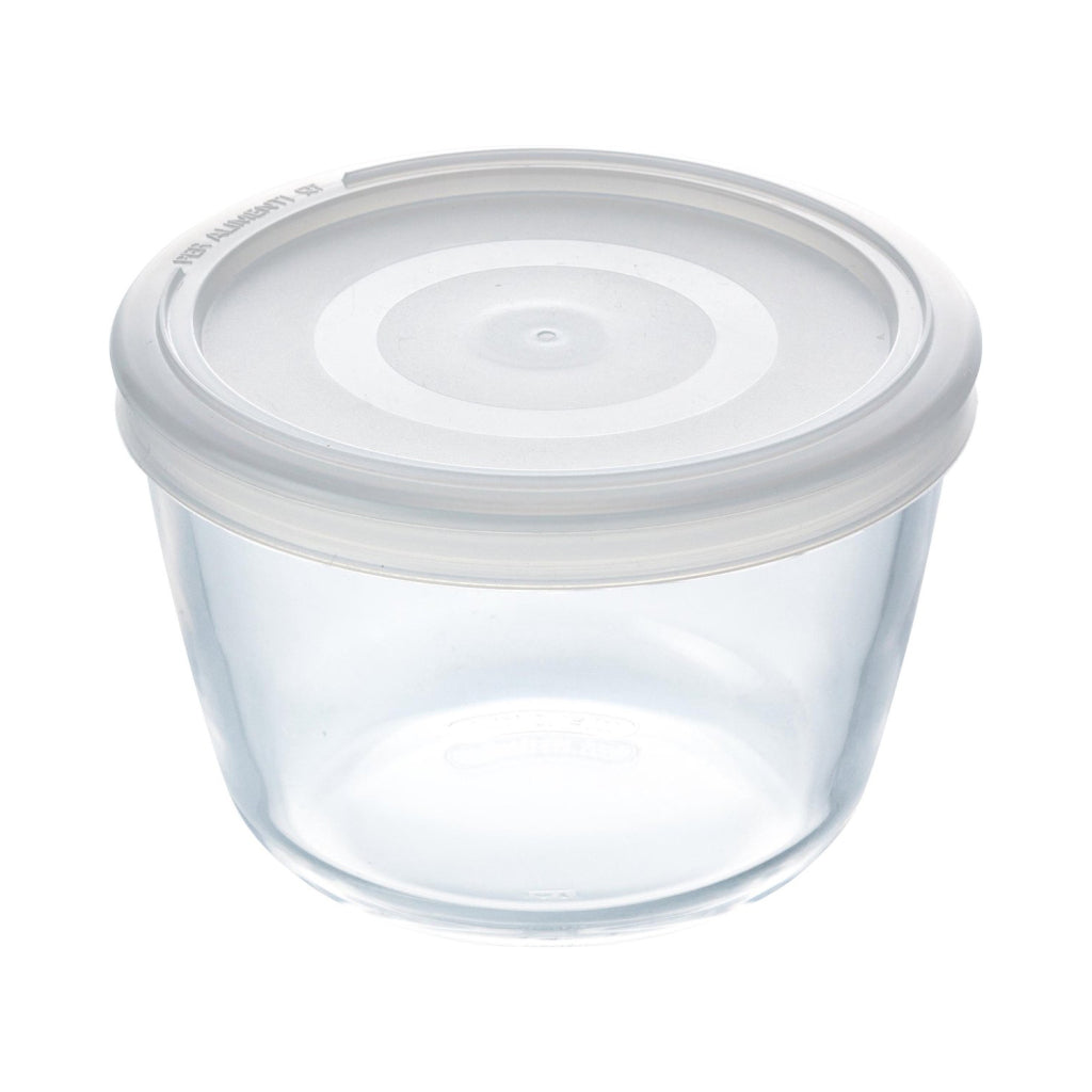 Pyrex Cook and Freeze Ronde Glazen Vershoudschaal met Deksel 0.6L