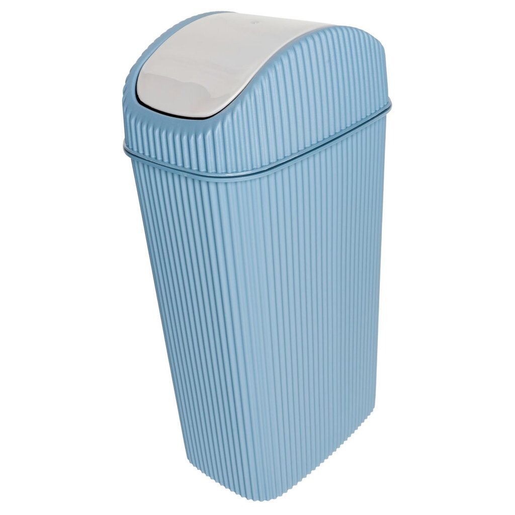 Alythia Tafelafvalbak met Zwaaideksel 4L Blauw/Wit