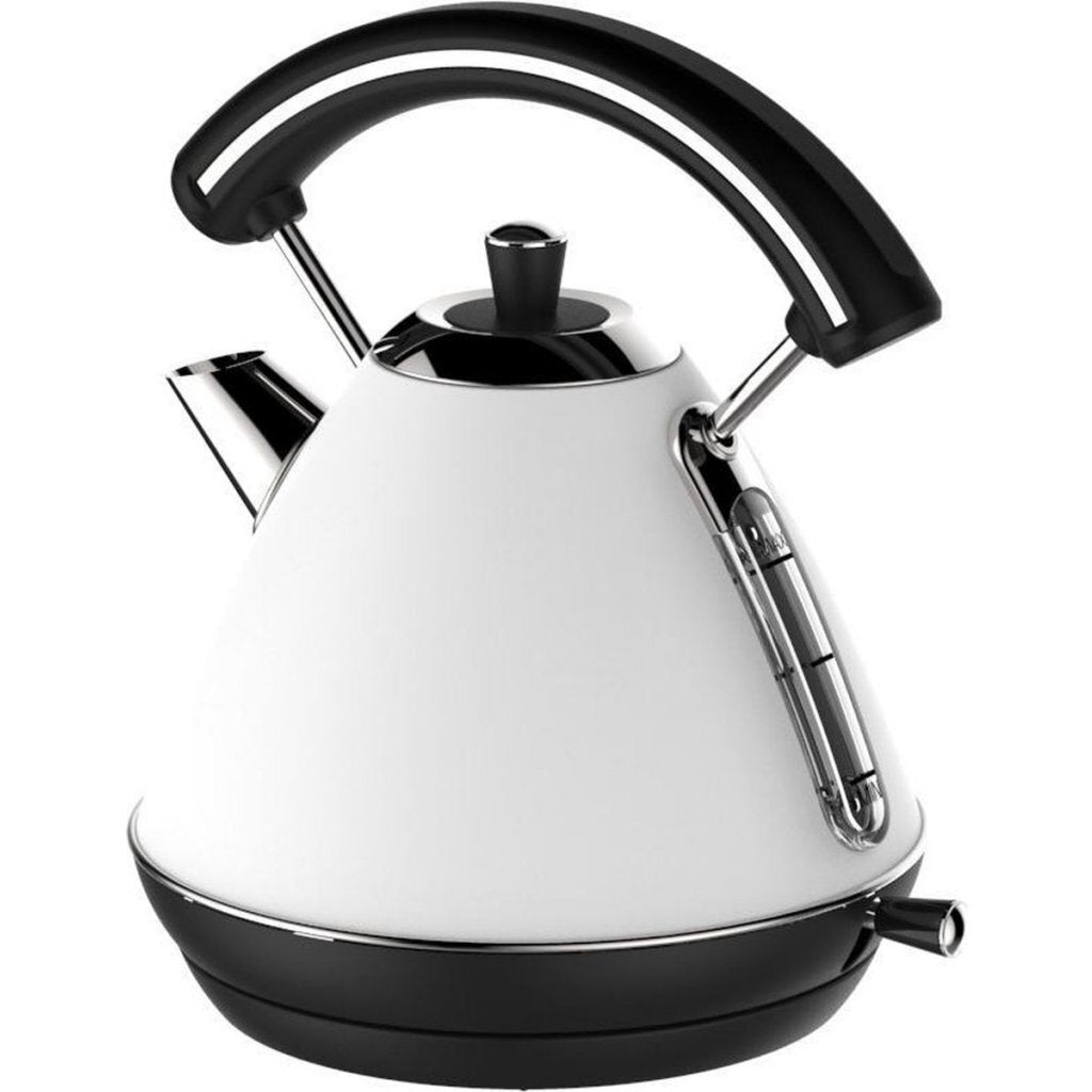 Sch&auml;fer Retro Waterkoker 1.7L 2200W Wit/Zwart/RVS