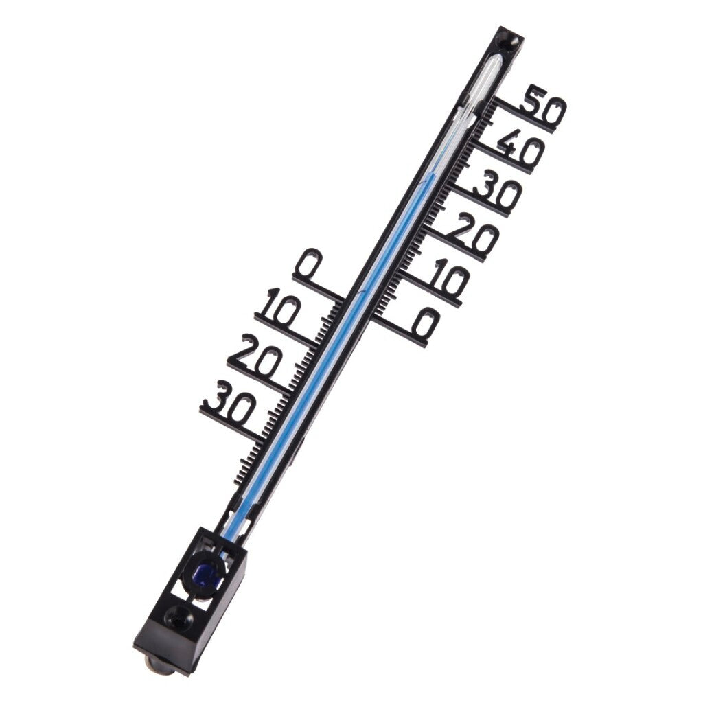 Hama Binnen-Buitenthermometer Analoog Boomstructuur 16 cm Zwart