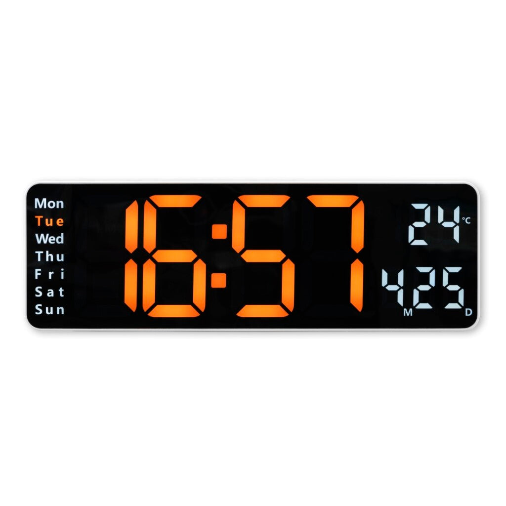 Hama Digitale Wandklok Santa Cruz Thermometer/Groot Display/Wit