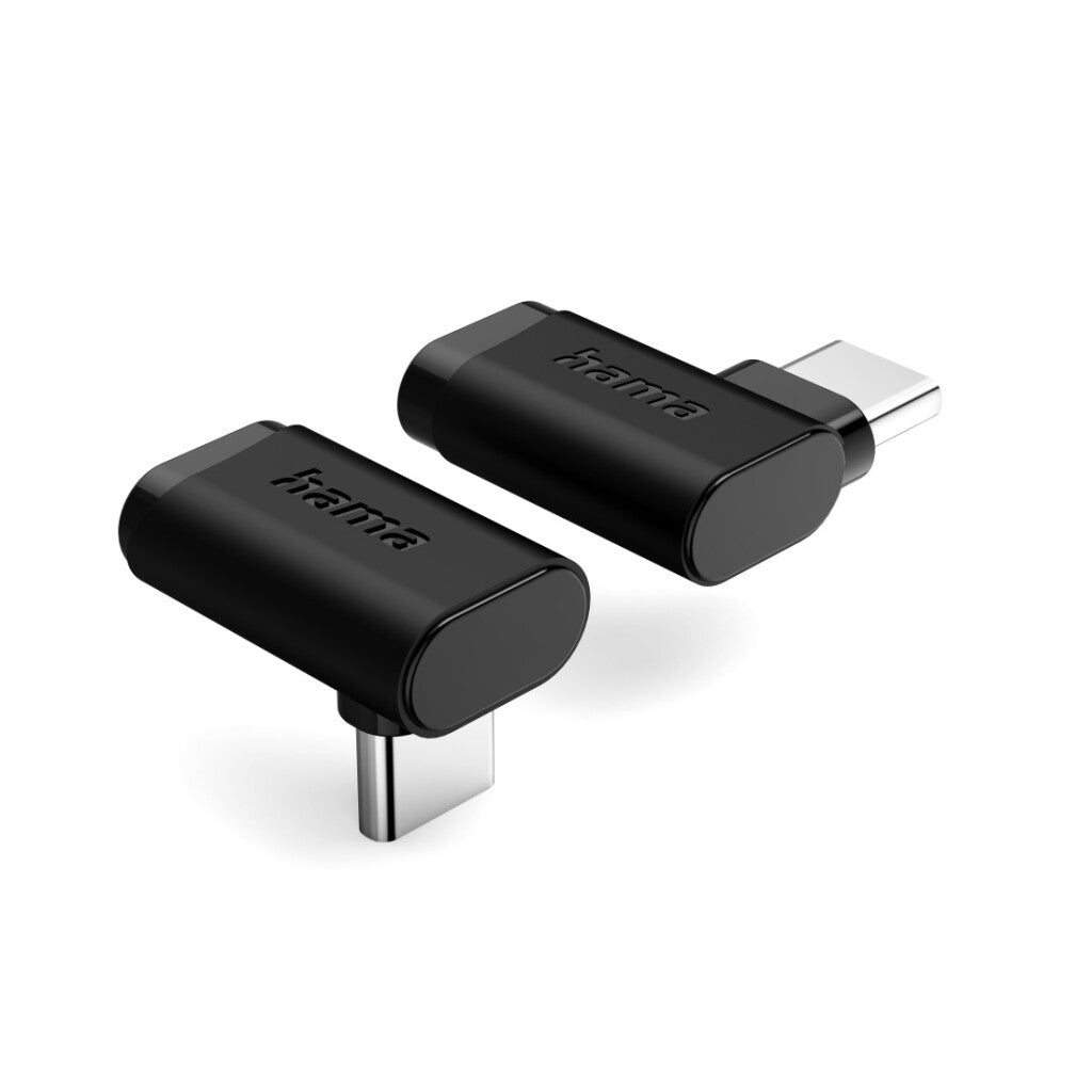 Hama USB-C-hoekadapter 90&deg; USB 3.2 Gen2 10 Gbit/s 5 A 240 W Set Van 2