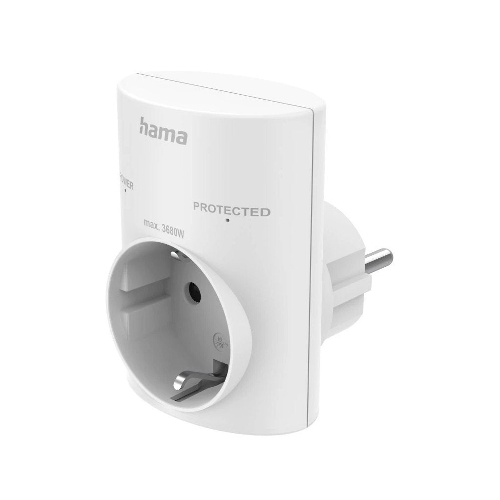 Hama Stopcontactadapter Geaard Wit