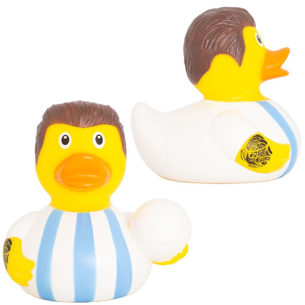 Lilalu Voetbal Badeend Blauw/Wit