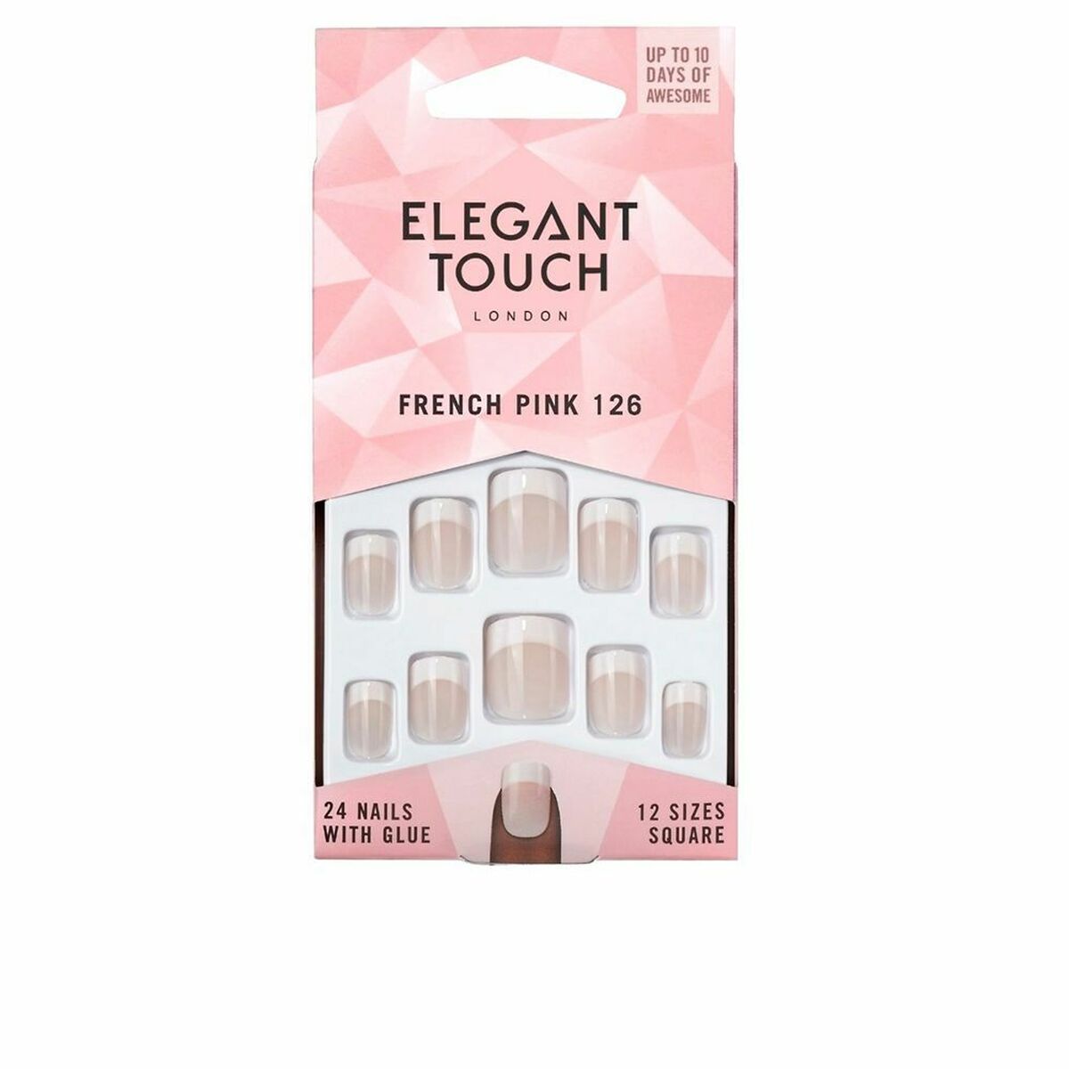 False nails Elegant Touch French S (24 uds)-0