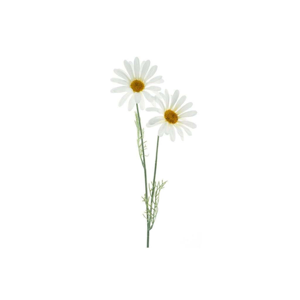 Kunstbloem Madeliefje 56 cm Wit/Zijde