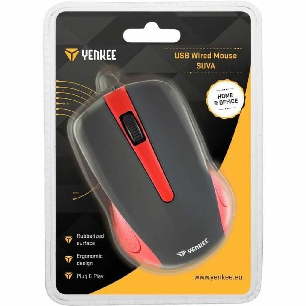 Mouse Yenkee YMS 1015RD Black 1000 dpi-1