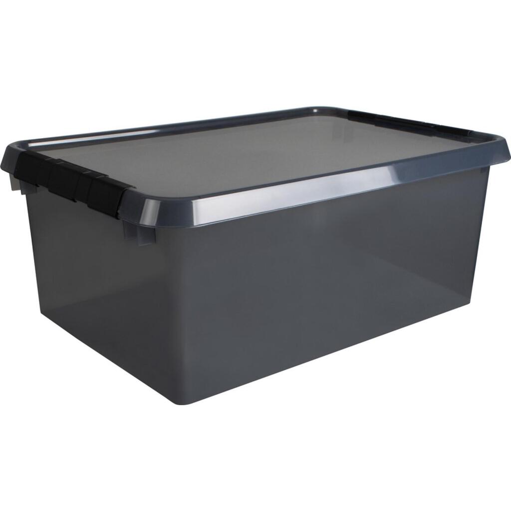 Sunware Comfort Line Opbergbox 45L 60x40x26 cm Transparant/Antraciet