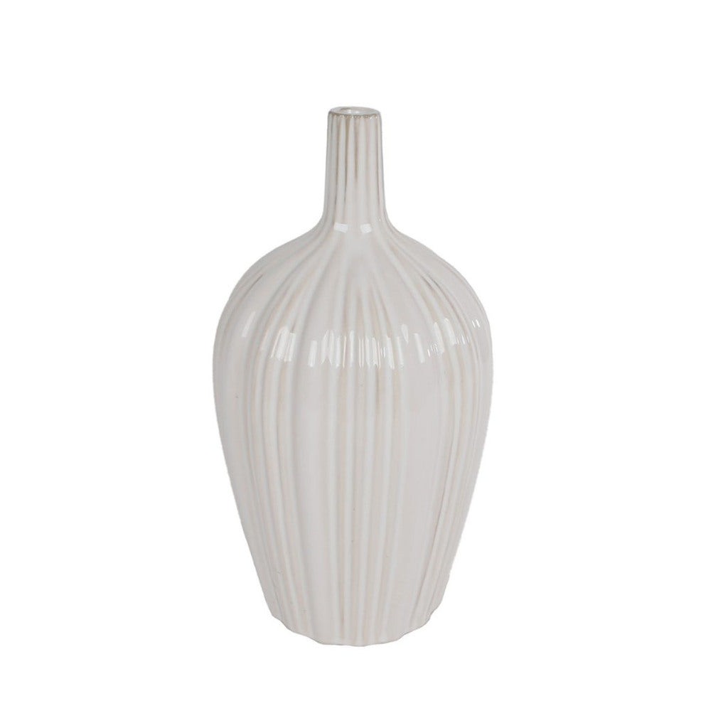 Vaas Annet M Wit Aardewerk 14,5x14,5x28cm