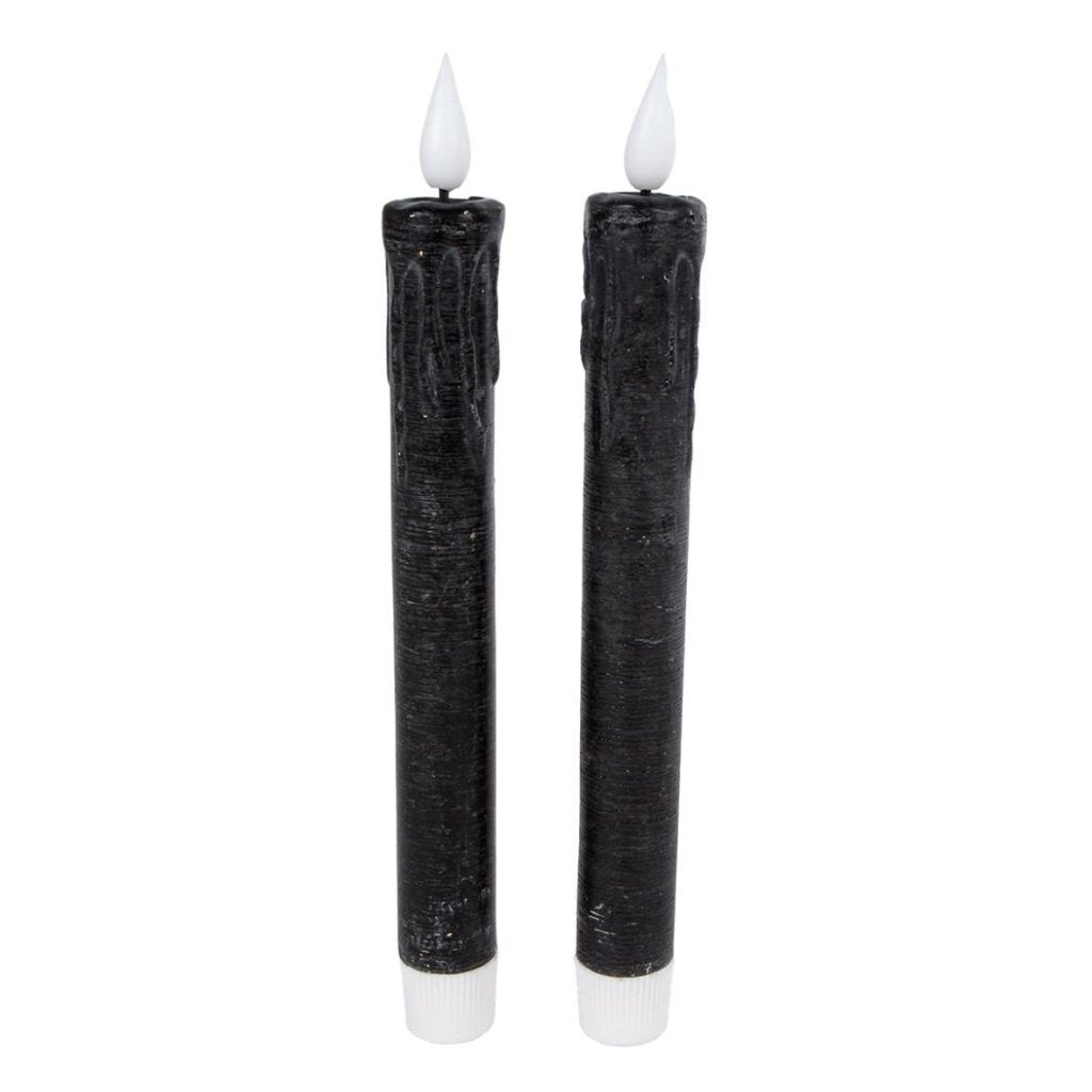 LED Kaarsen + Afstandsbediening 2 Stuks Zwart