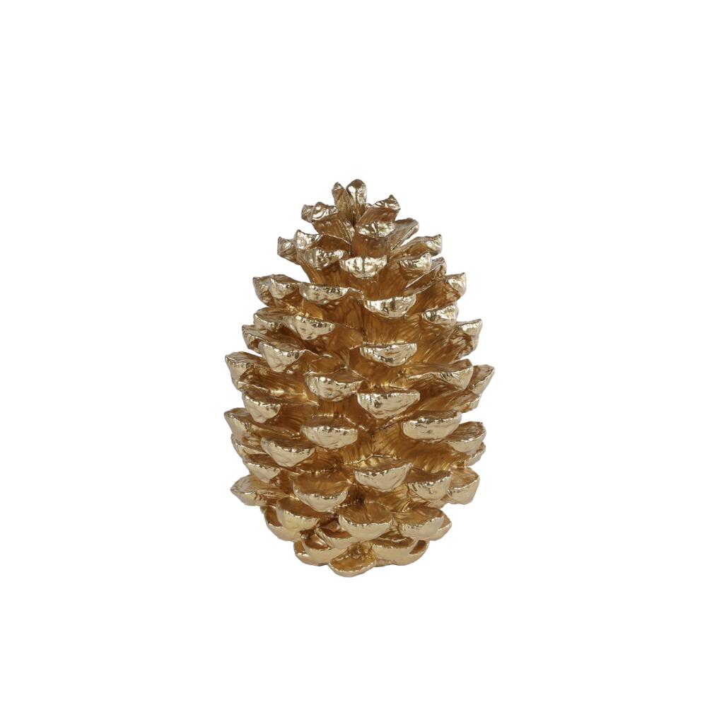 Sculptuur Dennenappel 21x21x29 cm Goud