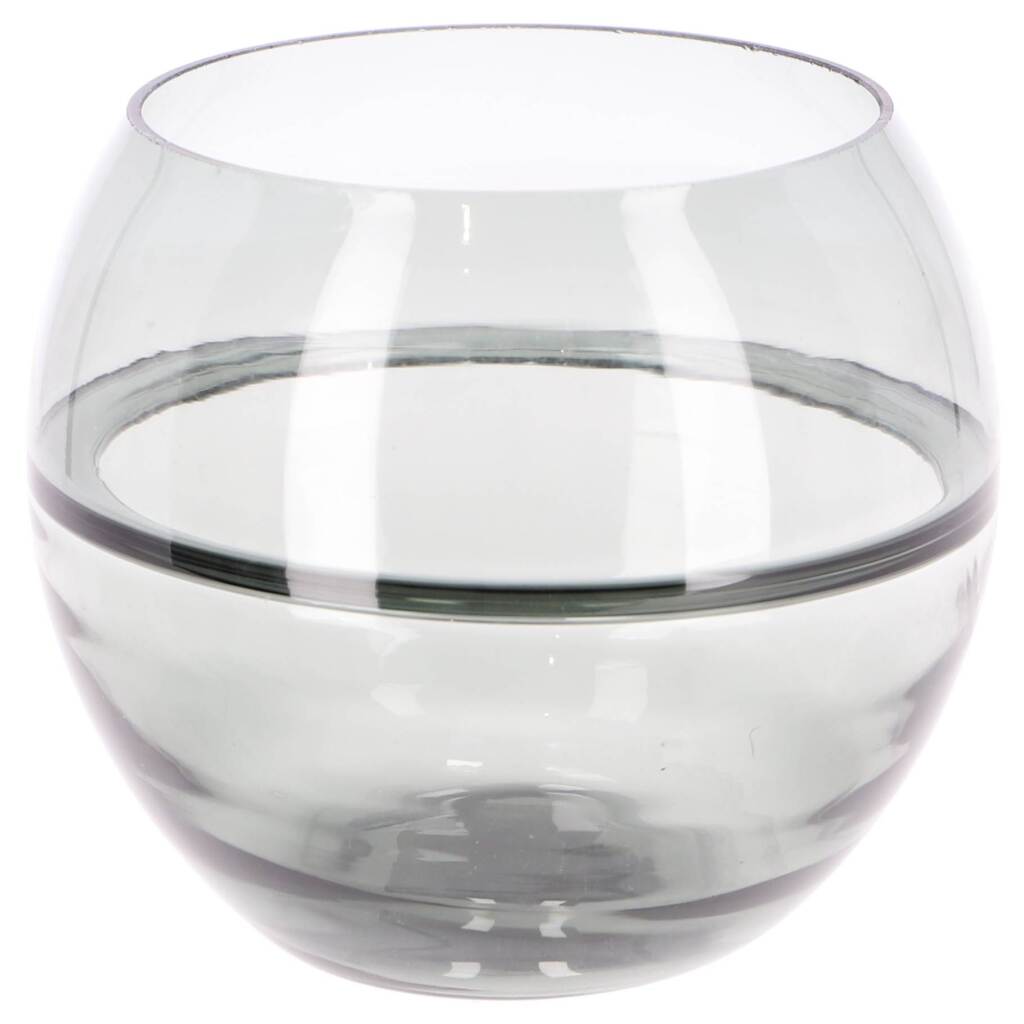 Light & Living Glazen Theelichthouder Solis 15 cm Grijs/Transparant