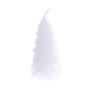 Kerstboom Kaars Wit 6,5x12,5 cm