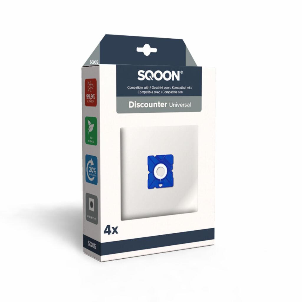 Sqoon Stofzuigerzakken Universeel 4 Stuks