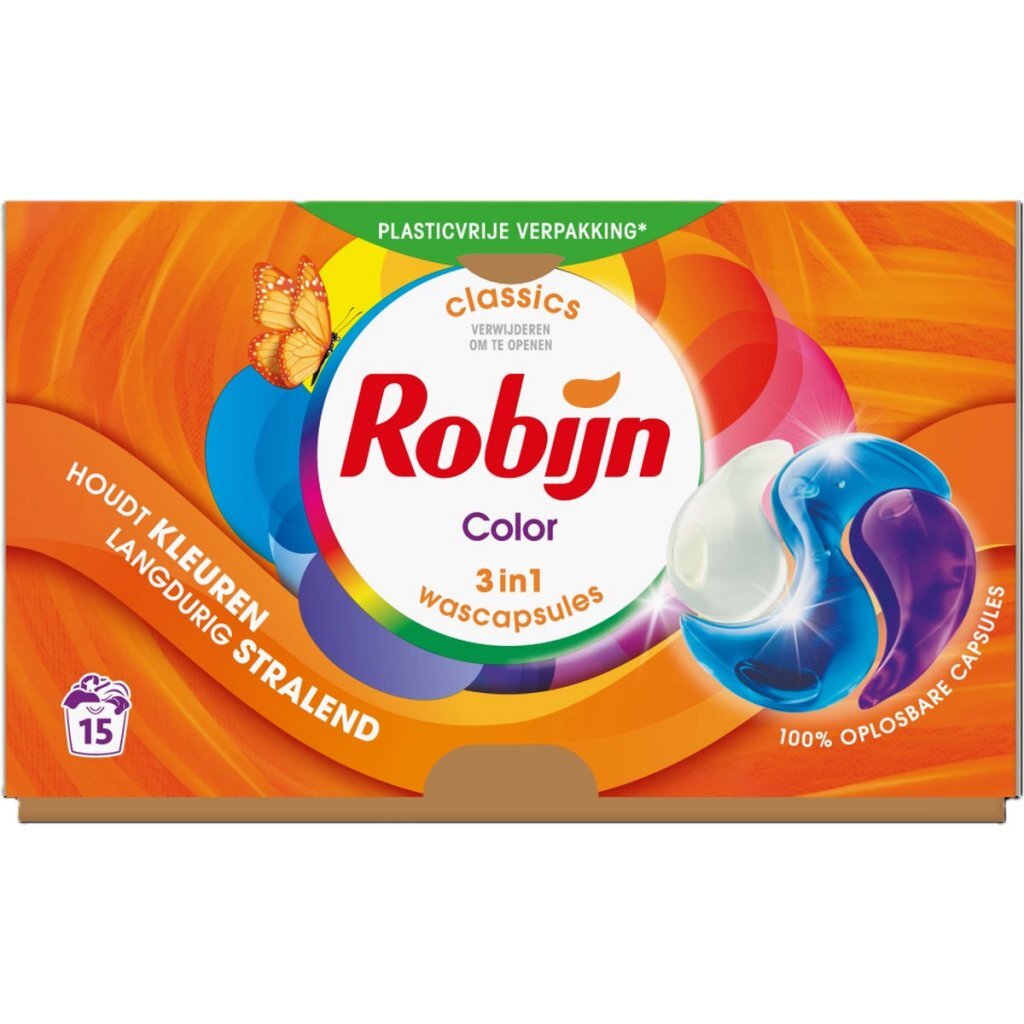 Robijn 3in1 Color Wascapsules 15 Stuks