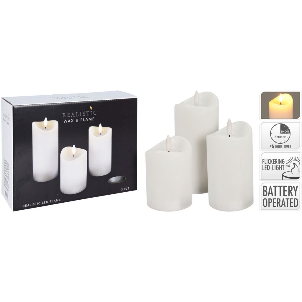 LED Kaarsen 3 Stuks Wit