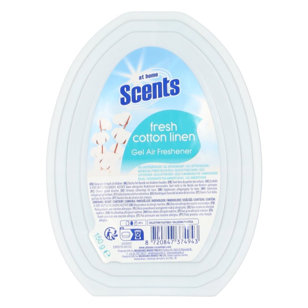 At Home Scents Luchtverfrisser Fresh Cotton Linen 2x150 gr
