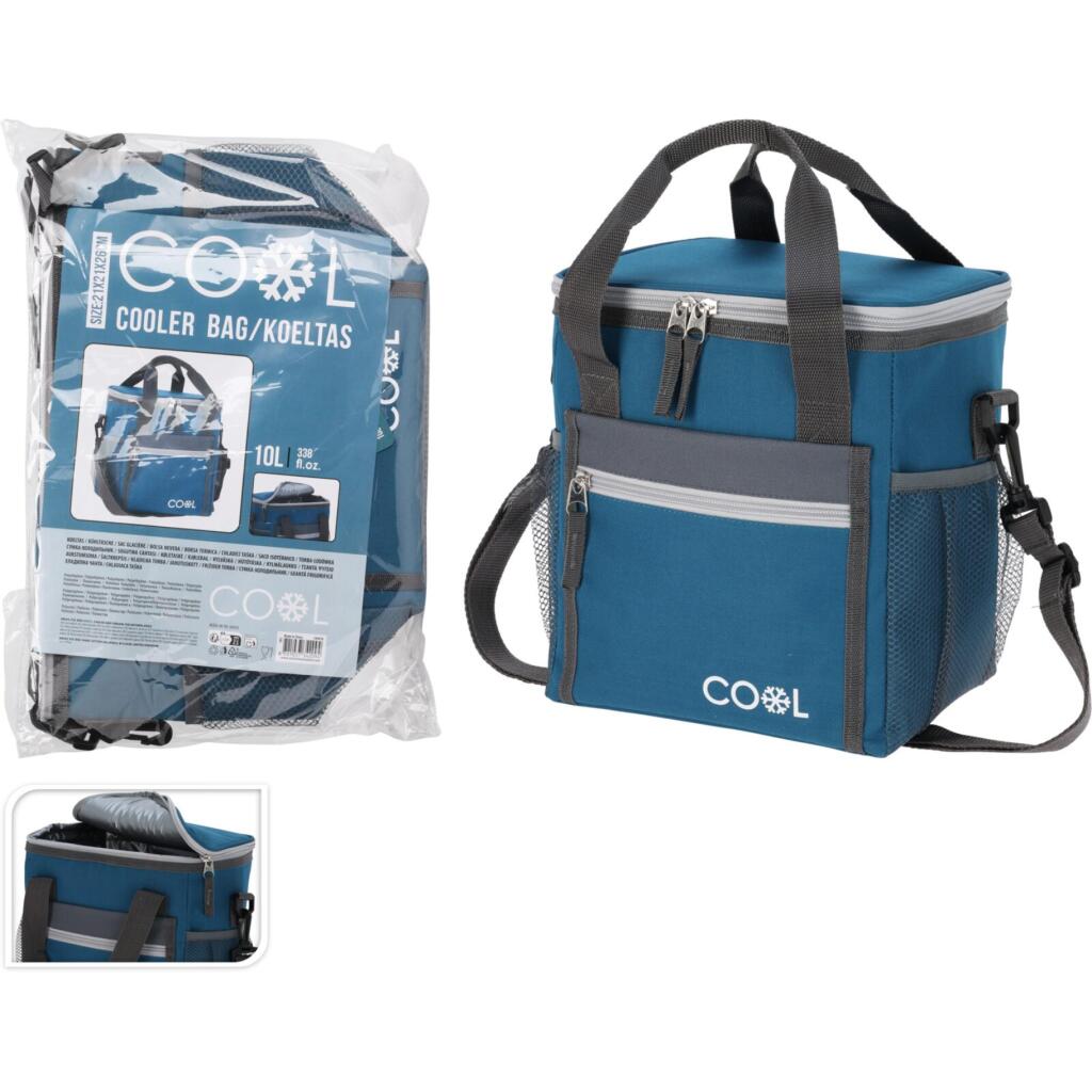 Koeltas 10L 21x21x26 cm Blauw/Grijs