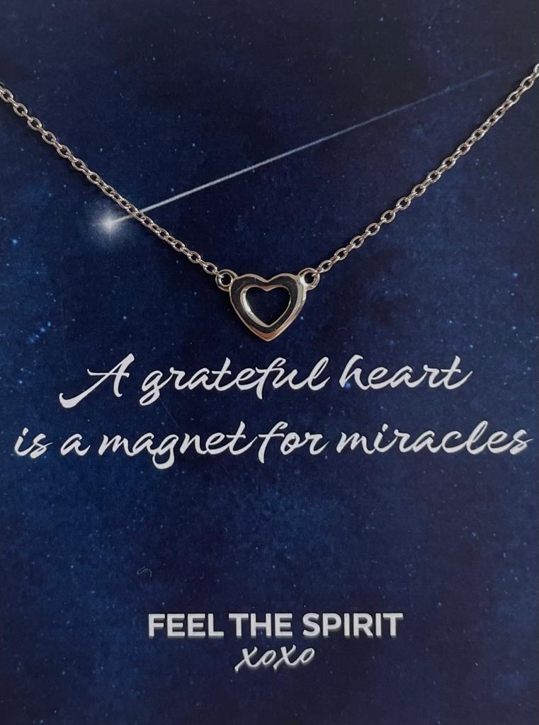 Ketting Open Hart Zilver XN001S