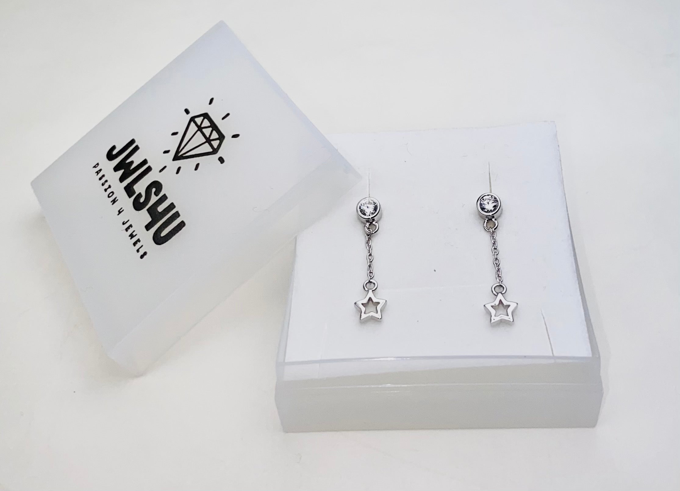 Oorhangers Maantje aan Ketting Zilver JE009S