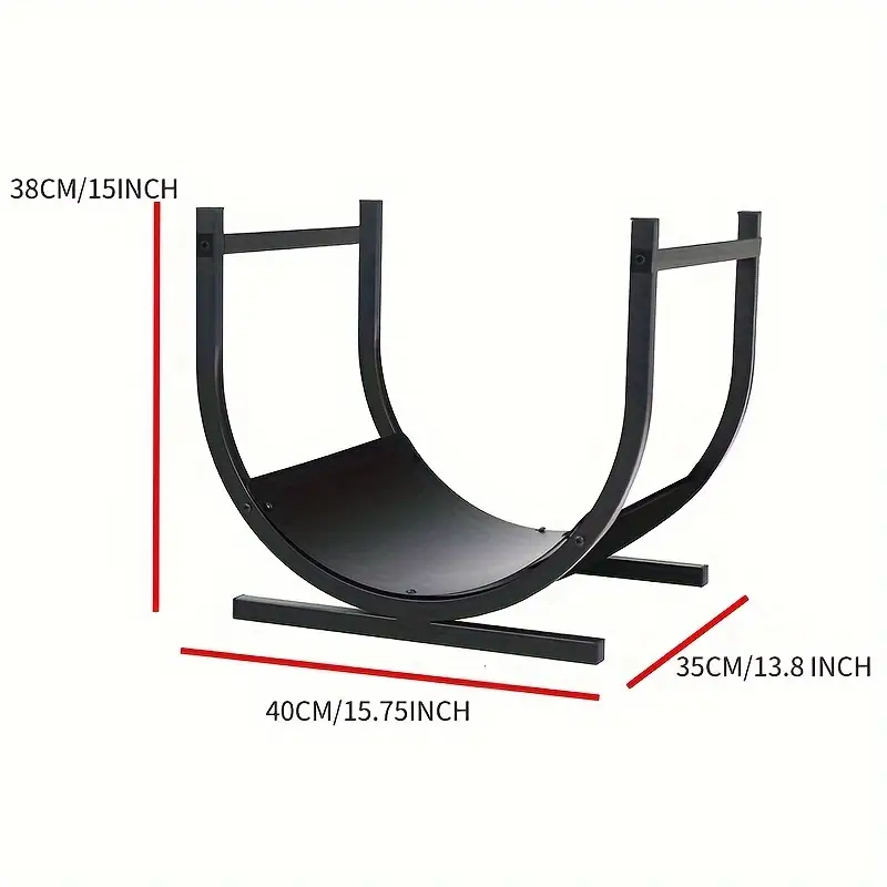 Fireplace Rack with Wood Storage-3